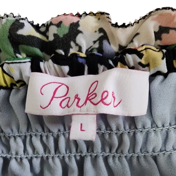 Parker Floral Sleeveless Side Zip Fully Lined Midi Dress - Large - Picture 8 of 9